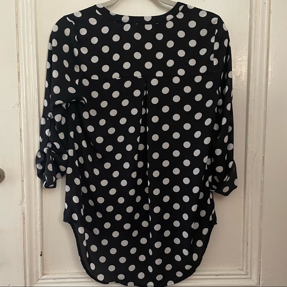 Daniel Rainn Polka Dot Top  3/4 Sleeve Size Small - Picture 2 of 6